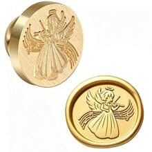 1 Đầu đóng dấu bằng đồng hình bông tuyết/mặt trăng/cáo/rồng/chúc mừng sinh nhật/hạ hạc/báo/con dấu sáp (không có tay cầm) dùng cho thiệp mời đám cưới, phong bì, thiệp chúc mừng, đóng gói quà tặng. - Mảnh duy nhất - Xem 15