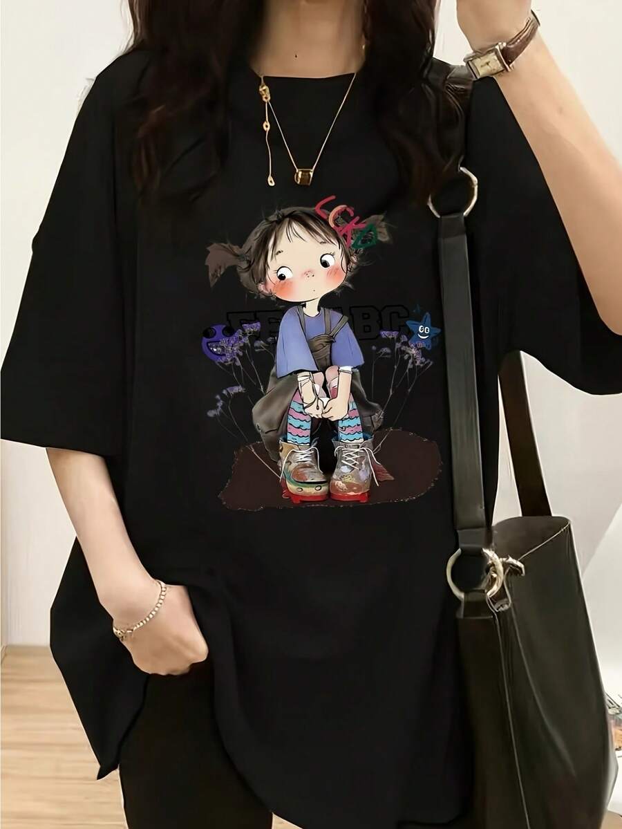 Women T-Shirts - Black - View 1
