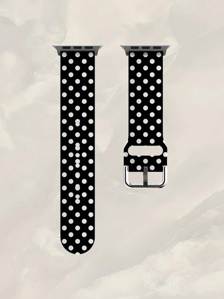 1件極簡可愛黑白波點矽膠錶帶,相容 38mm 40mm 41mm 42mm 44mm 45mm 49mm 46mm,時尚柔軟矽膠運動錶帶,適用於 Series Ultra 2 S11 S10 SE 9 8 7 SE 6 5 4 3 2 1,適合日常穿搭與度假造型 - 彩色 - 查看 1