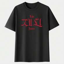 Women's Jennie Graphic T-Shirt - White With Red "Like H Jennie" Print - Design Inspired By Jennie's Song - Comfortable Crew Neck Top For Fans And Everyday Looks - Machine Washable Pure Cotton Casual T-Shirt, Premium Soft Fabric, Full Sizes S To XXL - 黑色 - 查看 3