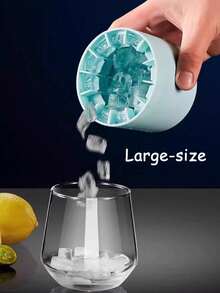 1 Pink Silicone Ice Mold, Portable Ice Maker, Reusable Silicone Ice Bucket, Easy To Release Ice Grid With Leak Proof Cover, Stackable Design, Suitable For Home, Bar, Club, Camping - Multicolor - View 12
