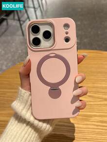 Ốp lưng điện thoại từ tính xoay 360° màu hồng Koolife, chất liệu PC+TPU mờ chống sốc, có vòng đỡ, tương thích với Apple 17/17pro/17promax/17Air/16/15/14/13 - Hồng - Xem 3