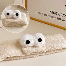 1 pièce de bandeau mignon à grands yeux pour femmes pour se laver le visage et prendre une douche. Le bandeau peut être ouvert pour dormir. Le bandeau est en peluche pour se laver le visage et ne laisse pas de trace. C''est un bandeau en peluche avec fermeture - Multicolore - Voir 13