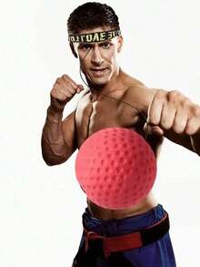 Headband-Equipped Reaction And Speed Ball Trainer For Eye Coordination, Boxing, Mixed Martial Arts, BJJ, And Fitness. SOWY - Red - View 2