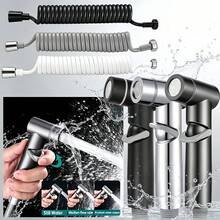 Retractable Bidet Sprayer Set, Made Of ABS Material Handheld Toilet Sprayer With Spring Hose, High Pressure Bidet Sprayer Head For Personal Hygiene, Pet Cleaning And Floor Cleaning - Spray Gun - View 4