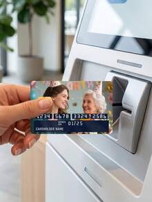 4pcs Custom Photo Credit Card Skin, Personalized Photo Debit Card Sticker, Removable Vinyl Card Cover For Bank Card, Custom Your Picture Credit Card Sticker, Slim Fit Card Cover - Multicolor - View 3