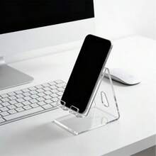 4/2/1pc Premium Desktop Phone Stand, Slouchy Bracket, Common Transparent Display Stand, Acrylic Phone Holder - A - View 2