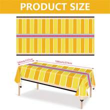 1pc Disposable Preschool Graduation Tablecloth Decor, Suitable For School Cafeteria, Classroom, Party Decoration With Pencil, Ruler, Notebook Print - Multicolor - View 5