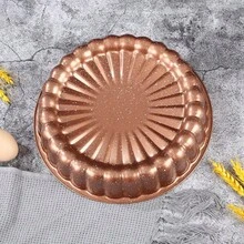 Loyang Tart Bulat Bergelombang Anti Lengket Warna Coffee Gold. Loyang Panggang untuk Pai, Tart & Makanan Penutup, Oven - Peralatan Panggang Dapur dengan Fitur Mudah Dilepas - View 10