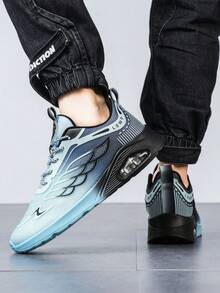 Zapatillas de running para hombres, zapatos para ir al trabajo, caminar, tenis, deportes casuales, fitness, ligeros, cómodos, versátiles, duraderos, unisex, para todas las estaciones - Azul - Ver 8