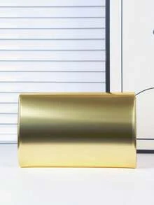 Women's Elegant Shiny Clutch Bag, Gold Shiny Mirror PU Material With Metal Chain, Suitable For Gala And Ball, Luxurious And Fashionable, Women's Handbag, Perfect For Party, Wedding, Ball, Gala, Can Be Matched With Wedding Dress, Formal Dress, Ball Gown, Birthday Dress, Ideal Gift For Women - Gold - View 4