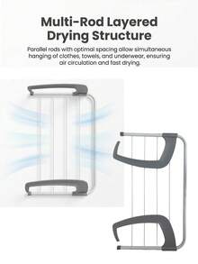 Foldable Adjustable Wall-Mounted Clothes Drying Rack - Metal + Plastic Material, Space-Saving Laundry Drying Rack/Portable Clothes Hanger, No Tools Required Installation Suitable For Apartment/Small Space/Tenant/Homeowner, Balcony/Window/Radiator/Indoor/Outdoor - Multicolor - View 5