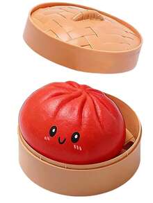 4 Pack Dumpling Squishies,Glitter Dumpling Squishy ,Anxiety Relief Fidget, Soft Squeeze Dough(4pcs Dumpling+Steamer Box4) - 多色1 - 查看 10