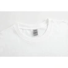 Logo Impresión Blanca - Estilo Casual Sencillo Gráfico Camiseta 100% Algodón Puro - Suave y Cómoda Cuello Redondo Manga Corta, Moda Callejera para Todas las Estaciones, Moda Callejera Casual  Camiseta de Cuello Redondo - Blanco - Ver 4