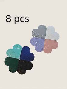 1/8 chiếc kẹp đánh dấu trang bằng da hình trái tim sáng tạo, kẹp trang sách lấp lánh, kẹp đánh dấu trang mini cầm tay, đồ dùng học tập, quà tặng ngày lễ cho học sinh. - Nhiều màu - Xem 6