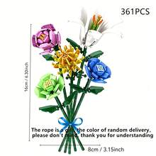 Bộ 600 chậu lan trang trí sáng tạo, tác phẩm nghệ thuật thủ công, thắp sáng nhà cửa và văn phòng, bó hoa hồng vĩnh cửu, đồ chơi lắp ráp DIY, bó lan Trung Quốc, quà tặng hoa hồng, món quà lý tưởng cho Ngày Valentine, Ngày của Mẹ, Giáng sinh, sinh nhật. - Bộ đồ chơi xếp hình hoa lan - Xem 26