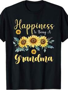 1 Piece Unisex Loose Fit Crew Neck Short Sleeve T-Shirt, 180g, 100% Pure Cotton, Breathable And Soft, Y2K Bababask Style With Modern Graphic Print, Ideal For Women And Men, Perfect For Daily Wear, Festivals, Concerts And All Seasons - 黑色 - 查看 6