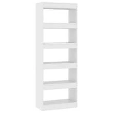 vidaXL Bücherregal/Raumteiler Weiß 60x30x166 cm Holzwerkstoff Wohnzimmer- und Arbeitszimmermöbel, Wohnzimmerschränke und Bücherregale, Möbeldekorationen, Vitrine für Figuren und Sammlerstücke - Weiss - Übersicht 8