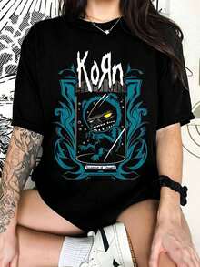 Korn Souvenir Of Sadness Graphic T-Shirt, Streetwear Tee For Nu Metal Fans - Black - View 1