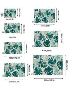 1PC Rug, Carpet, Area Rug, Door Mat, Nordic Modern Plant Distressed Leaf Pattern Outdoor Carpet, Suitable For Entryway, Balcony, Garden, Outdoor, Yard, Living Room, All Seasons Soft Machine Washable Rug Mat, Home Decor - Multicolor 1 - View 3