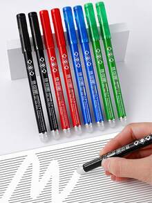 4pcs High Capacity Erasable Gel Pens, 0.7mm Tip, Heat-Resistant Erasable Refills, Red, Blue And Black Ink, Smooth Writing, Great For Schoolwork, Student Stationery, Back To School Essential - Erasable Pen - View 5