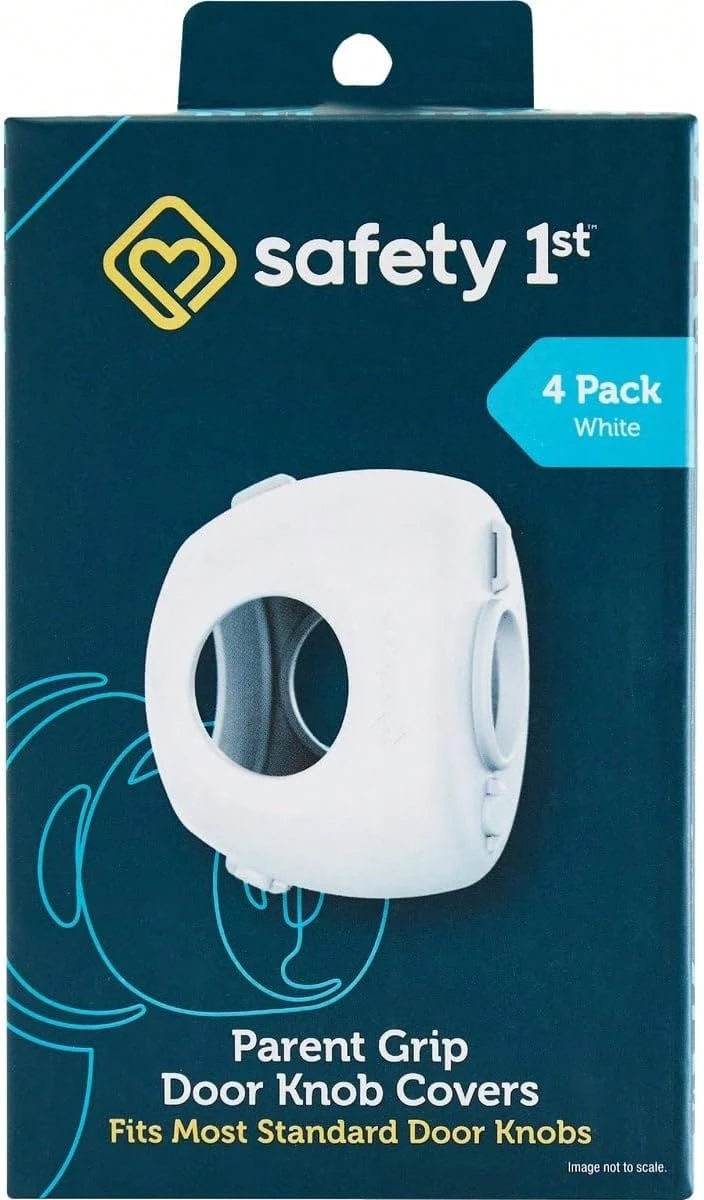 Safety 1st Parent Grip Door Knob Covers, White, One Size,4 Count (Pack Of 1) (HS3260600), Packaging May Vary - ColorB - 查看 1