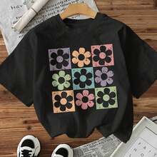 Camiseta Mujer Cuello Redondo Manga Corta Candy Candy Anime Retro Casual - Negro - Ver 1
