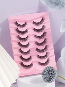 MAANGE 1 par de pestañas magnéticas con rizos CC, longitud de pestañas recortable - Pestañas postizas reutilizables de aspecto natural con clips magnéticos, incluye 7 pares de pestañas de ojo de gato, pestañas de mink falso de 8-12 mm, adecuadas para uso diario, a prueba de agua, sin necesidad de pegamento, estilo de dibujos animados, diseño de cola puntiaguda mixta, alarga y ensancha los ojos, delicado para uso diario, esencial para viajes. (Por favor, tenga paciencia y pruebe varias veces para el primer uso) - Pestañas Naturales - Ver 11