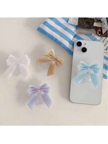 Bow Ribbon Design Phone Holder, Compatible With Apple, And Other Brand Tablets, Expandable And Foldable, Compatible With Apple And Android Phones, Ideal Gift For Birthday, Family Or Friends - Multicolor - View 5