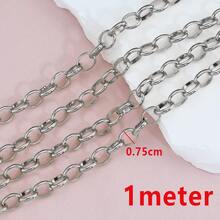 1米时尚不锈钢珠链，配圆形吊坠、星星和圆圈装饰，适合DIY项链、手链、珠宝制作 - DIY鏈條 - 查看 9