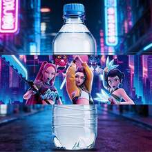 10入 K-Pop 幻想偶像團體水瓶貼紙，可愛卡通礦泉水瓶裝飾貼紙，飲料標籤裝飾，適合派對裝飾與日常 DIY 裝飾 (隨機款式) - 多色 - 查看 2