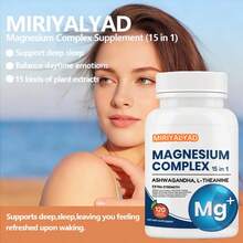 Miriyalyad Magnesium Complex For Women – DeepCalm 15-In-1 Glycinate & Citrate Capsules With  L-Theanine – 120 Vegan Capsules[Free Shipping ] - 1PCS - View 2