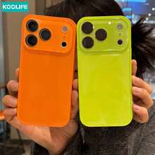 Koolife 奢華亮橘色玻璃手機殼，防震框架、鏡頭保護、硬殼背蓋，適用於 iPhone 18 Pro/18 Pro Max/17/17 Pro/17 Pro Max/16/16 Pro/16 Pro Max/15/15 Pro/15 Pro Max/14/14 Pro/14 Pro Max/13/13 Pro/13 Pro Max/12/12 Pro/12 Pro Max/11/11 Pro Max - 橘色 - 查看 9