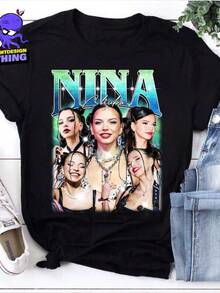 Camiseta unisex, NinaChubaCopia pirataUnisexoCamisetaNinaKatrinEmperadorTee,Baya silvestreLilleÁlbumCamisaNinaChubaMercancíaCamisaNinaChubaAficionadosCamiseta, ropademujer,blusasparamujer,topsdemujer,playerasdemujer,DailycasualConjunto, RegularAjuste, DiarioCoincidencia, GráficoEstampado, Deportivocasual - Negro - Ver 5