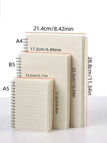 240 Pages Spiral Bound Notebook With Thickened PP Cover, Top Flip Design, Minimalist PP Cover, Smooth Writing, Suitable For Students, Office, Business - A Extra Thick - View 7