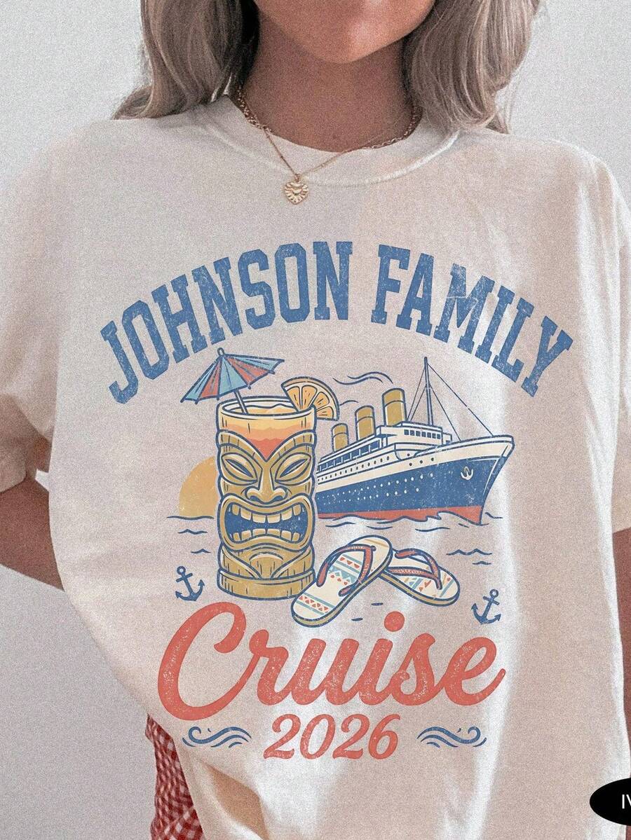 Camiseta personalizada para crucero T1EE Camiseta de vacaciones personalizada Camiseta gráfica de crucero Camiseta de crucero familiar Camiseta de vacaciones 2026. Camiseta T1S1Hirt de algodón puro unisex de 220 g Peso ideal para todas las estaciones, adecuada tanto para hombres como para mujeres. Tejido duradero de alta calidad, suave al tacto y de larga duración. Parte superior transpirable. Adecuada para la primavera y el verano de las mujeres, vacaciones, Día de la Madre, Día de la Independencia. - Blanco - Ver 1