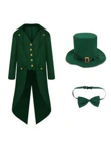 Cosplay Clothing - Green Tuxedo Suit (tuxedo + Hat + Bow Tie) - View 1