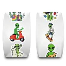 500PCS/Roll Fun Bizarre Cartoon Alien Roll Stickers Creative Rewards Gift Decoration Scrapbook Envelope Invitation Sticker - 1 Set - View 4