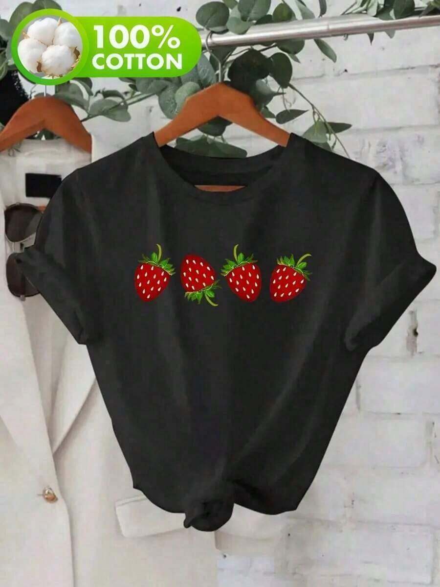 Payera Caieta Baica Stageda Rafica Daa Ujer Ana Short Cueo Ondo Stagedo Frea Frea Fruit Fruit Fruit Trawberry And Inaio Exercise Aethetic Reuar Caua Cooda Freca Iera Uave Uave Oderna Juveni Roantica Boheia Aida Caa Daily Day Paya Caor Priavera Summer Office Verati CreativePure-Cotton - 黑色 - 查看 1