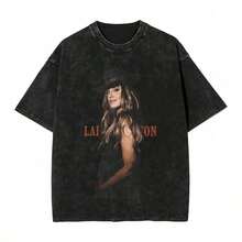 Camisetas de Hombre Lainey Wilsons, Camisetas de Verano Vintage de Manga Corta, Cuello Redondo, Diseño Moderno, Dropshipping (Estilo retro, estilo deportivo, unisex) - Negro - Ver 1