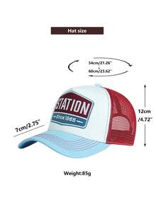 1pc Women's American 1865 Letter 3D Embroidery Streetwear Fashion Oversized Brimmed Baseball Cap, Breathable Mesh Trucker Hat, Suitable For Spring, Summer, Autumn Outdoor Sports, Campus, Couples - A - View 2
