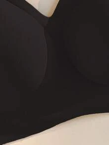 Women's Full Coverage Wireless Minimizer Bra, Lift And Support, Prevent Sagging, Smooth Shaping Underwire Bra - Black - View 4