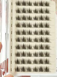 60pcs Glue-Free Sweet Camellia Flower False Eyelashes, Natural & Realistic Fairy Single Cluster Segmented Slouchy 3-Step Lashes, Super Soft & Natural, Suitable For Everyday, Date, Party, Beginner Friendly, Travel Essential (Random Bottom Card) - C - View 4