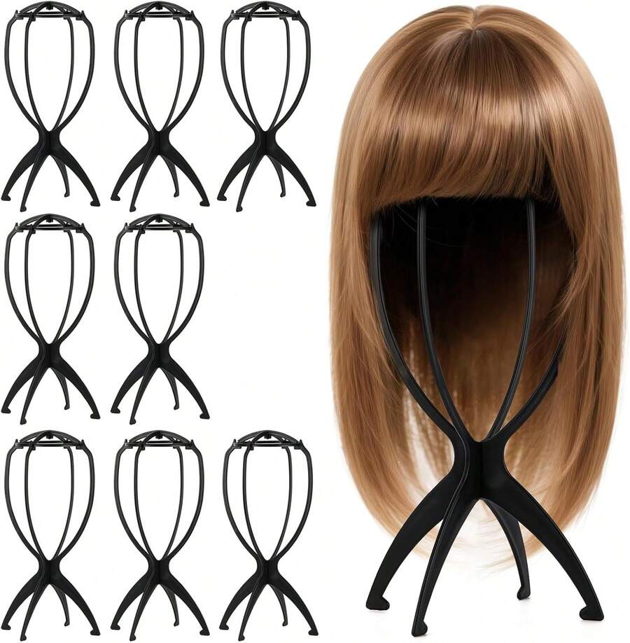9-Piece Portable Wig Stand Set For Multiple Wigs - 1 - View 1