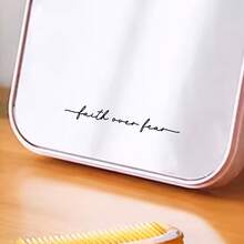 La fe es talla grande fuerte que el miedo. Adecuado para el espejo retrovisor del coche, botella de agua, espejo, pegatina de decoración interior del coche, accesorios para coche, pegatina para el espejo retrovisor del coche - A - Ver 6