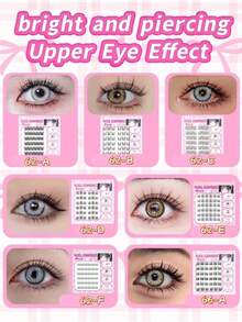 Wearing It, It Will Naturally Enlarge Comfortably, Enhance Visual Effects, Be Simple And Elegant, Can Be Reused Without Glue, And Look Better When Taking Photos Outdoors. It Is Easy To Wear All Day And Immediately Opens Your Eyes After Wearing. - 彩色 - 查看 2
