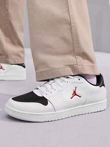 Nike Jordan COURT CONNECT 男款籃球鞋 時尚百搭舒適貼合低筒復古板鞋 白紅 IQ5698-101 - 白紅 - 查看 2