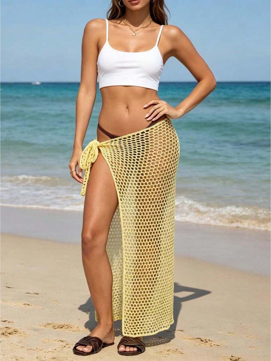Women Skirts - Màu vàng - Xem 1