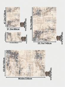 1 pieza Alfombra de sala de estar con estampado oscuro, adecuada para cocina, comedor, dormitorio, decoración de vacaciones, interior/exterior, oficina, vestíbulo, felpudo antideslizante, alfombra de baño, pasillo, área de estudio y juegos. - Multicolor - Ver 4