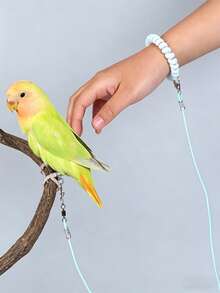 2pcs Parrot Flying Ropes | Retractable Ropes For Small Bird Flight Training | Suitable For Parrots And Other Birds | Anklet Rings Need To Be Selected Separately | You're So Clever Should Figuring Out To Install It Invertedly - A+B - View 8